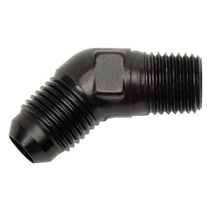 Russell 660963 Performance -8 AN to 3/8in NPT 45 Degree Flare to Pipe Adapter