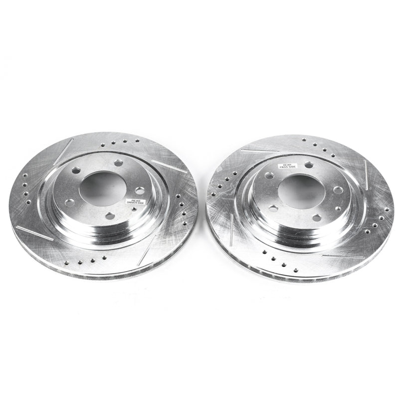 PowerStop fits Mazda 93-95 RX-7 Rear Evolution Drilled & Slotted Rotors - Pair