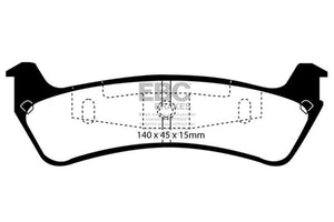 EBC UD667 95-01 fits Ford Explorer 4.0 2WD Ultimax2 Rear Brake Pads