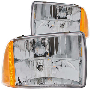 ANZO 111078 1995-1997 fits Chevrolet Blazer Crystal Headlights Chrome 1pc