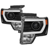 xTune 9037252 fits Ford F150 Projector Headlights - Light Bar DRL - Black PRO-J