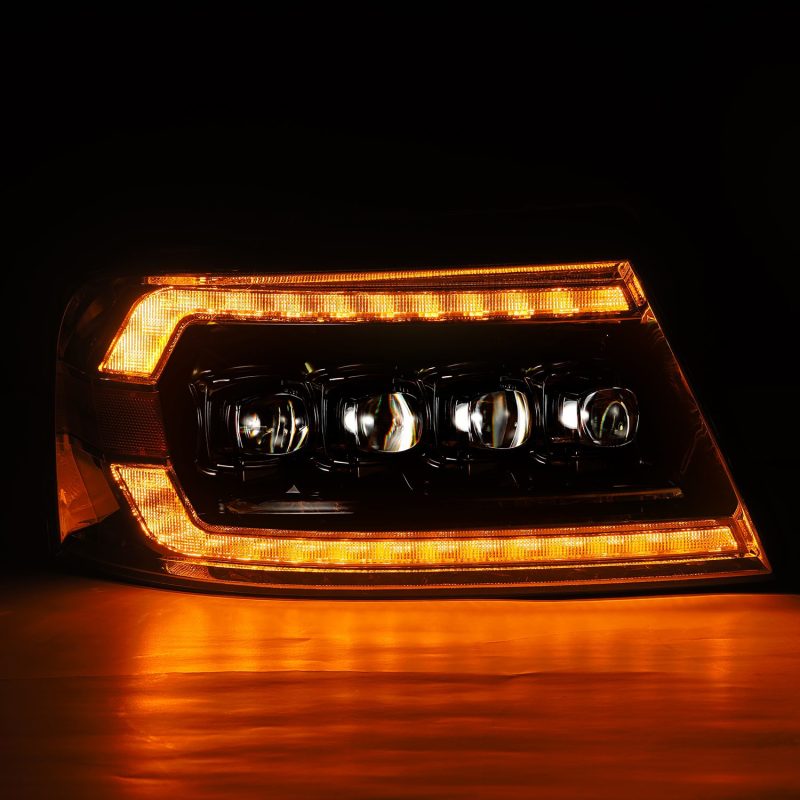 AlphaRex 880130 fits Ford 04-08 F-150 (No 2004 Heritage) NOVA-Series LED Proj HL Chrome w/Actv Light / Seq. Sig