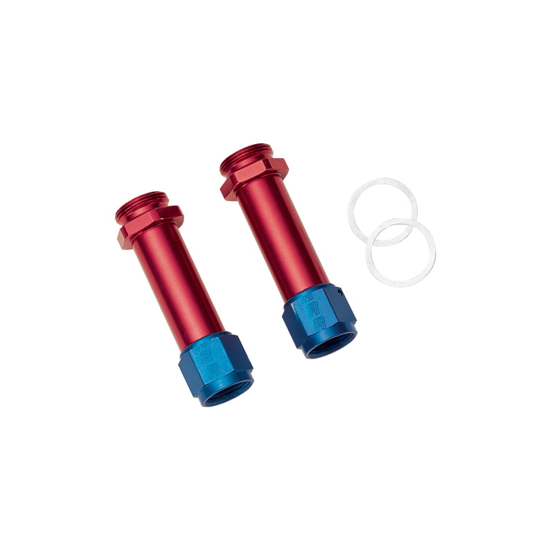 Russell 640750 Performance -8 AN Carb Inlet Fittings (2 pcs.) (Red/Blue)