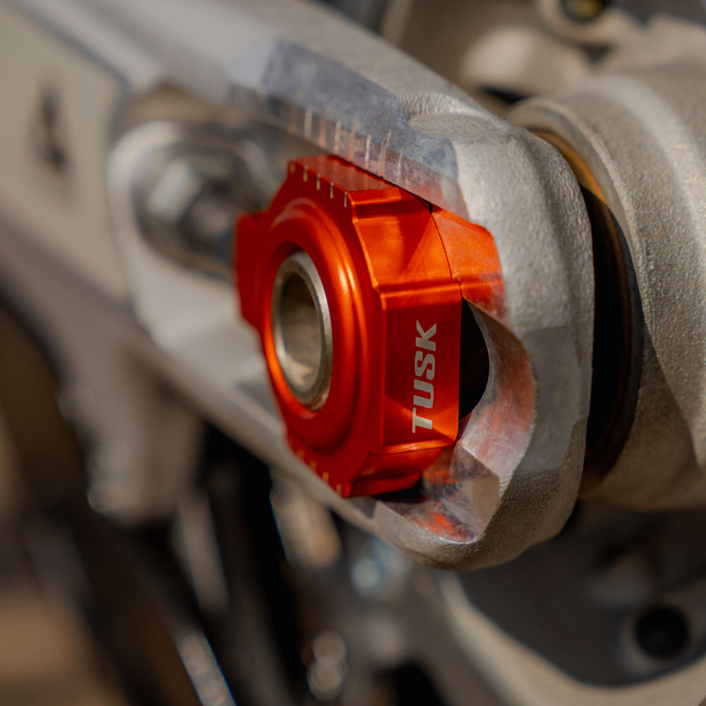 Tusk 1140330022 Racing Axle Blocks Orange