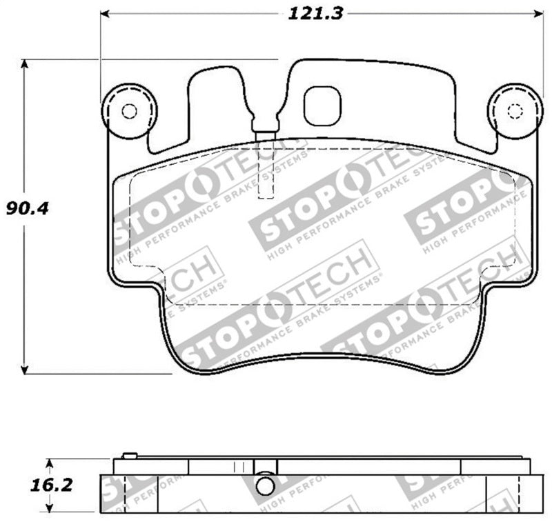 Stoptech 308.0917 Street Touring 00-07 Porsche Boxster S / 06-07 Cayman Front Brake Pads
