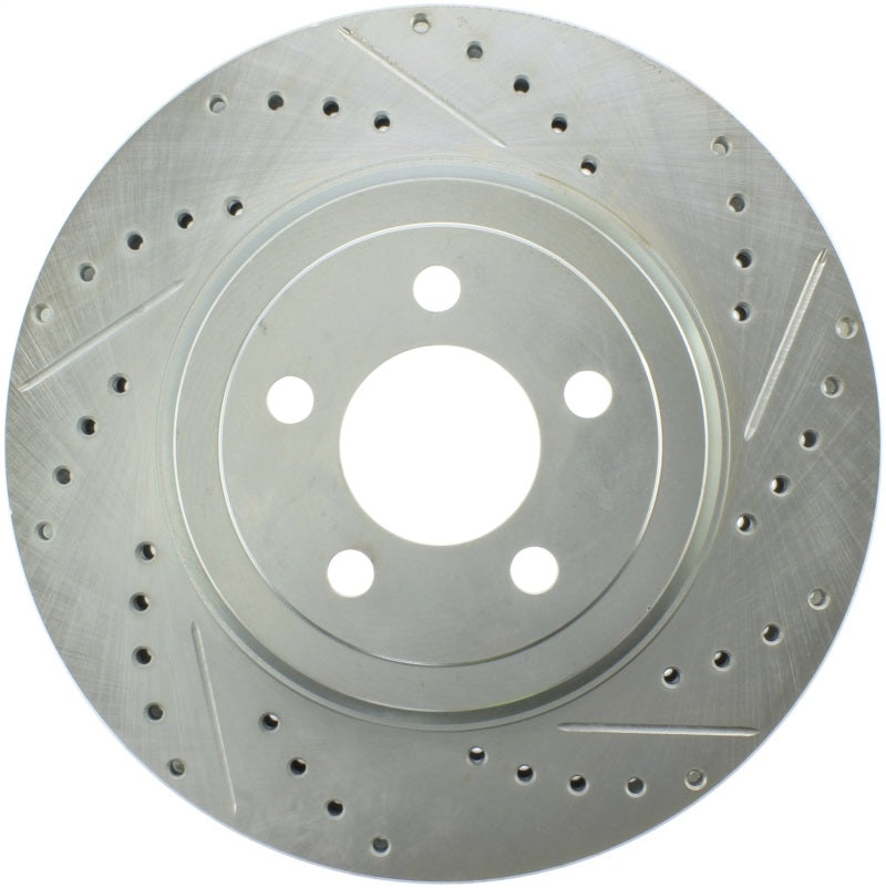 Stoptech 227.63061L Select Sport 10-14 Dodge Challenger Drilled and Slotted Front Left Brake Rotor