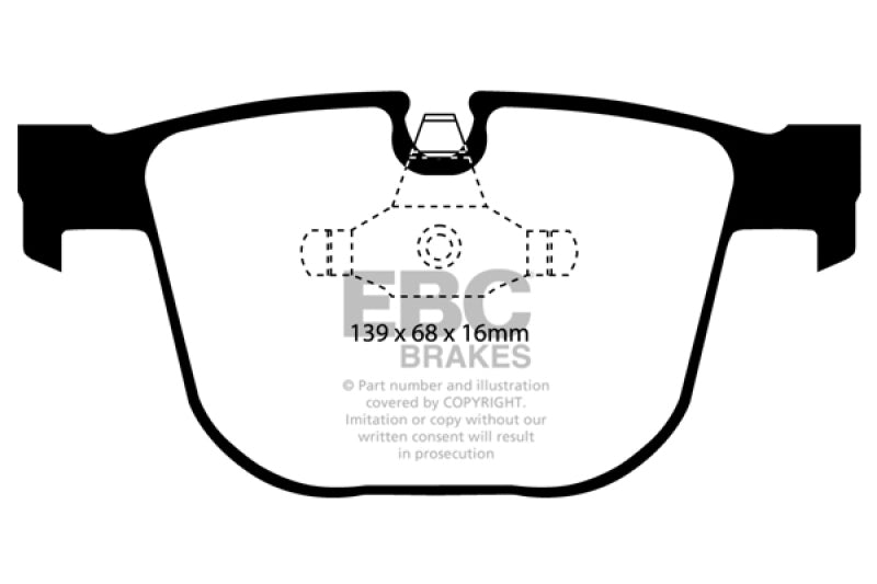 EBC DP21451 fits BMW 11-12 1M Coupe 3.0 Twin Turbo Greenstuff Rear Brake Pads