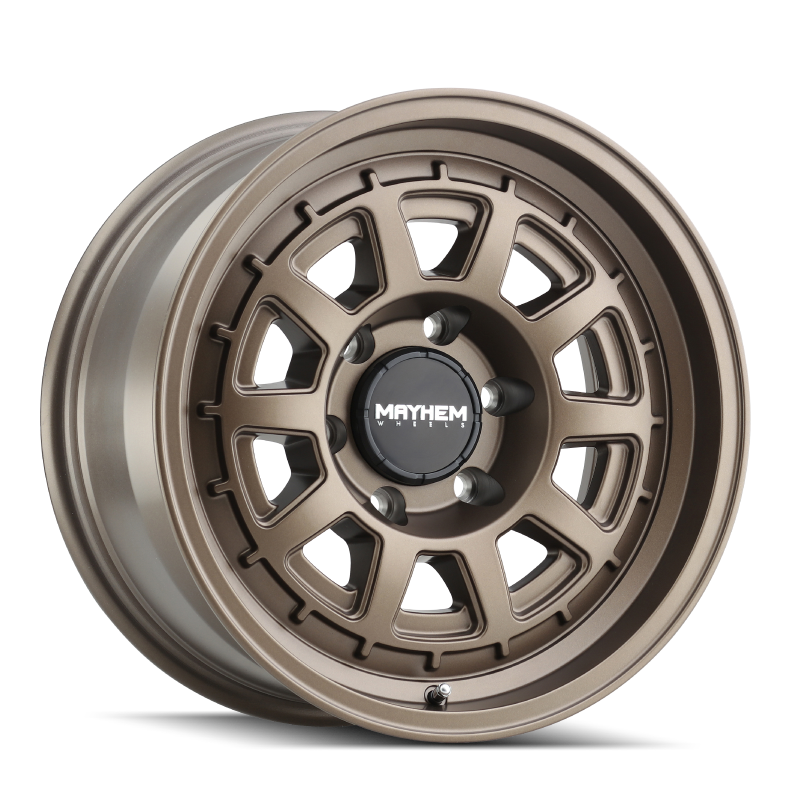 Mayhem 8303-5712MZ 8303 Voyager 15x7 / 5x120 BP / 15mm Offset / 72.56mm Hub Dark Bronze Wheel