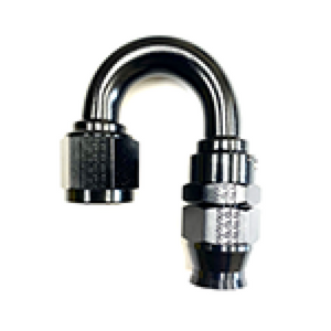 Fragola 681806B-6QD -6AN Real Street x 180 Degree 3/8 EFI Quick Disconnect Hose End Black