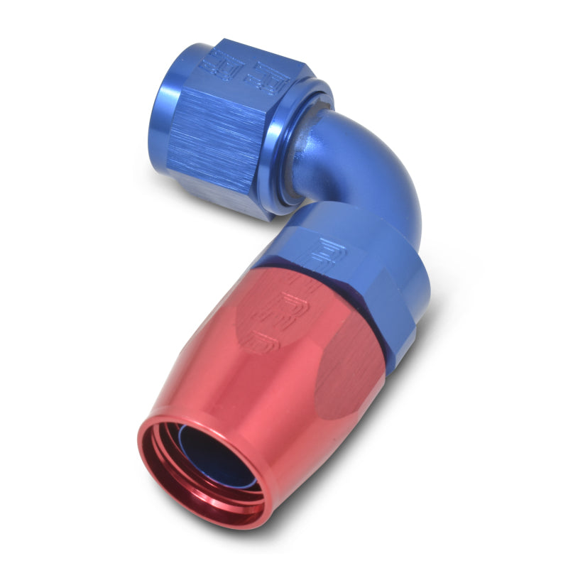 Russell 610160 Performance -6 AN Red/Blue 90 Degree Full Flow Hose End