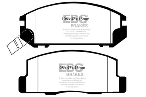 EBC DP21107 99-02 fits Toyota MR2 1.8 Greenstuff Rear Brake Pads