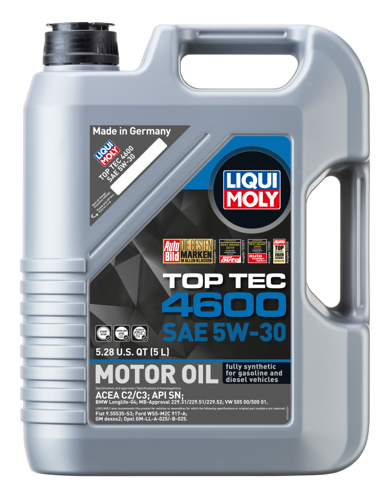 LIQUI MOLY 20448 5L Top Tec 4600 Motor Oil SAE 5W30