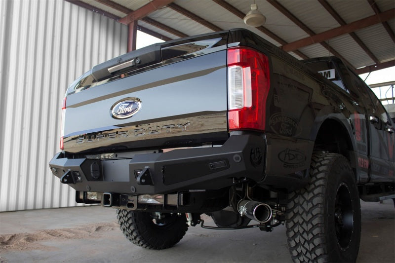 Addictive Desert Designs R167301280103 fits Ford 17-18 F-250 HoneyBadger Rear Bumper w/ Backup Sensor Cutouts