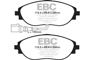 EBC UD1633 12+ Volkswagen CC 3.6 Ultimax2 Front Brake Pads