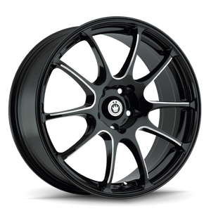 Konig IL88514355 Illusion 18x8 5x114.3 ET35 Black/Ball Cut Machine