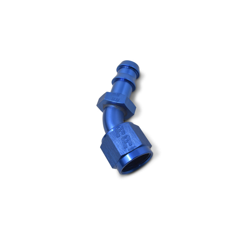 Russell 624080 Performance -6 AN Twist-Lok 45 Degree Hose End (Blue)