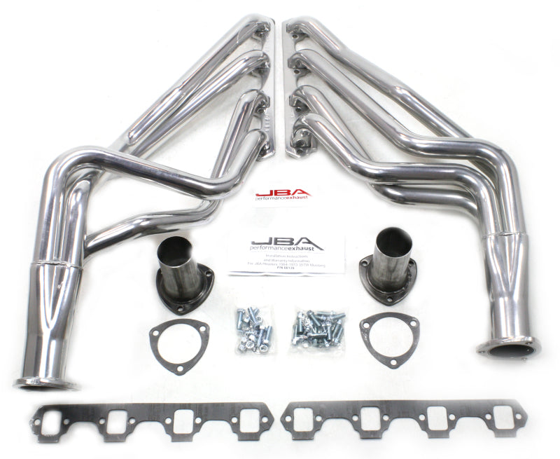 JBA 6613SJS fits Ford 65-73 Mustang 260-302/71-73 fits Ford 65-73 260-351W SBF 1-5/8in Primary Silver Ctd Long Tube Header