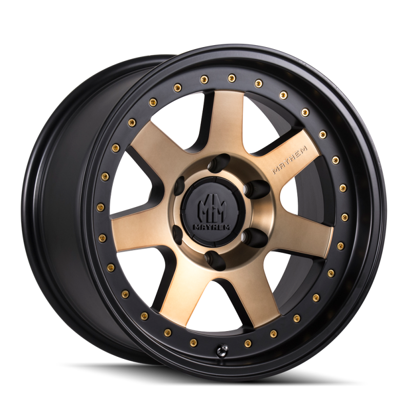 Mayhem 8300-7983TZ 8300 Prodigy 17x9 / 6x139.7 BP / -6mm Offset / 106mm Hub Matte Black w/ Bronze Tint Wheel