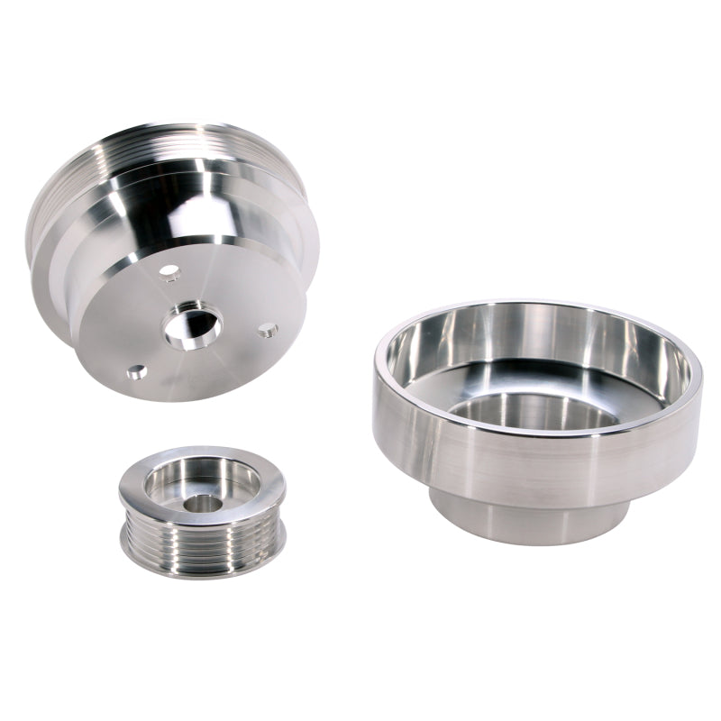 BBK  1603 GM Truck 4.3 5.0 5.7 Underdrive Pulley Kit - Lightweight CNC Billet Al