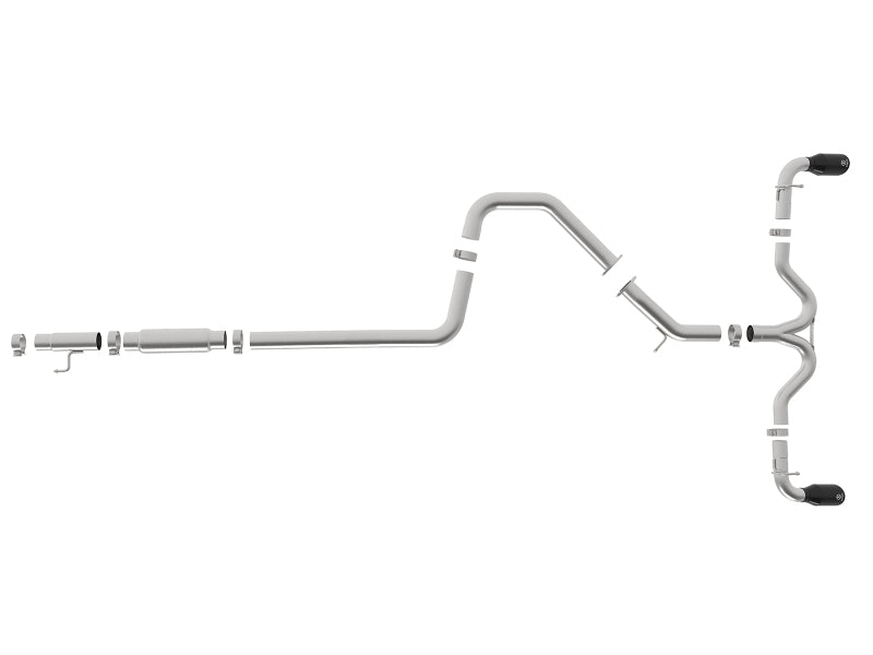 AFE 49-37003-1B  3-2.5in 304 SS Cat-Back Exh System w/Black Tips 2018 fits Hyun