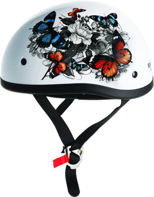 Bikers Choice 649529 Skid Lids White Rose Original Helmet - 2XL