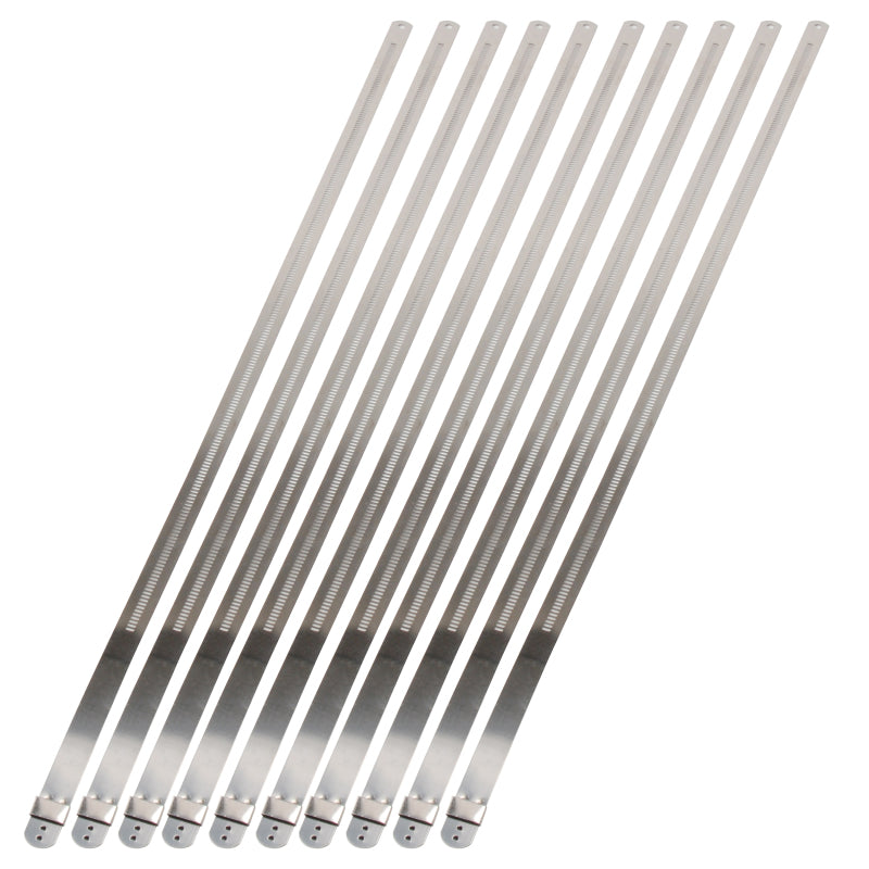 DEI  10213 Stainless Steel Positive Locking Tie 1/2in (12mm) x 20in - 10 per pac