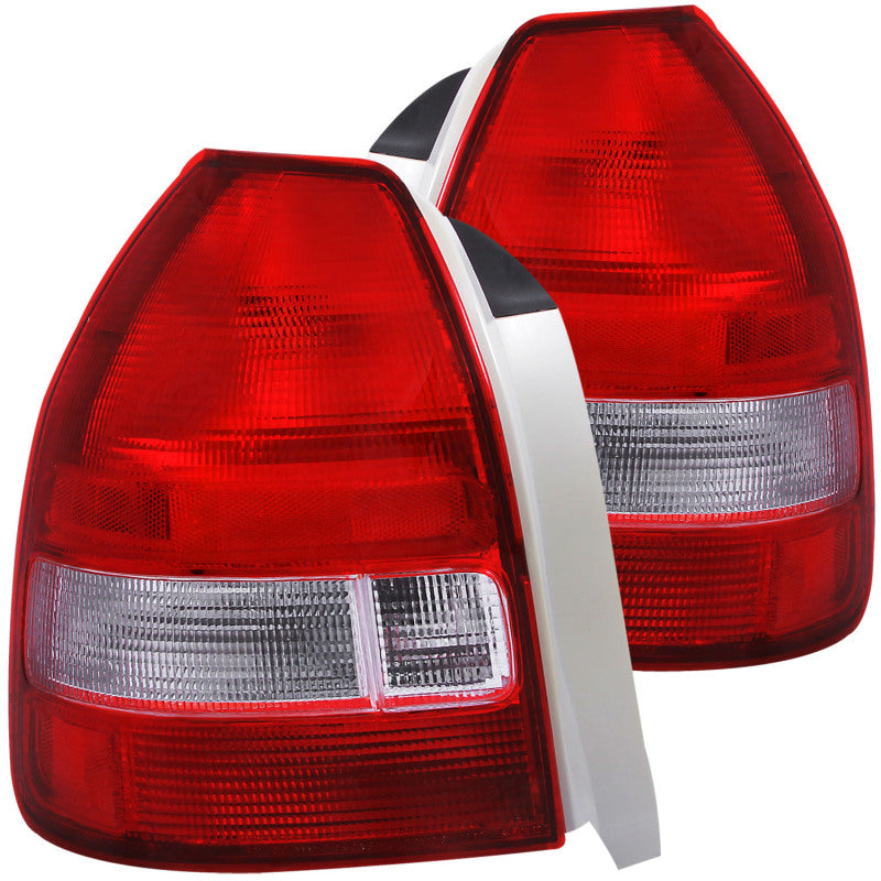 ANZO 221135 1900 fits Honda 96-20 Civic Taillights Red/Clear