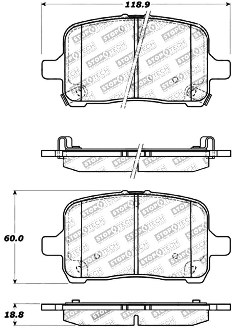 Stoptech 309.1028 Performance Brake Pads