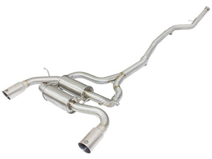 AFE 49-36326-P rce XP SS-304 Polish Tip 2.5in Dia Cat Back Exhaust 12-14 fits B