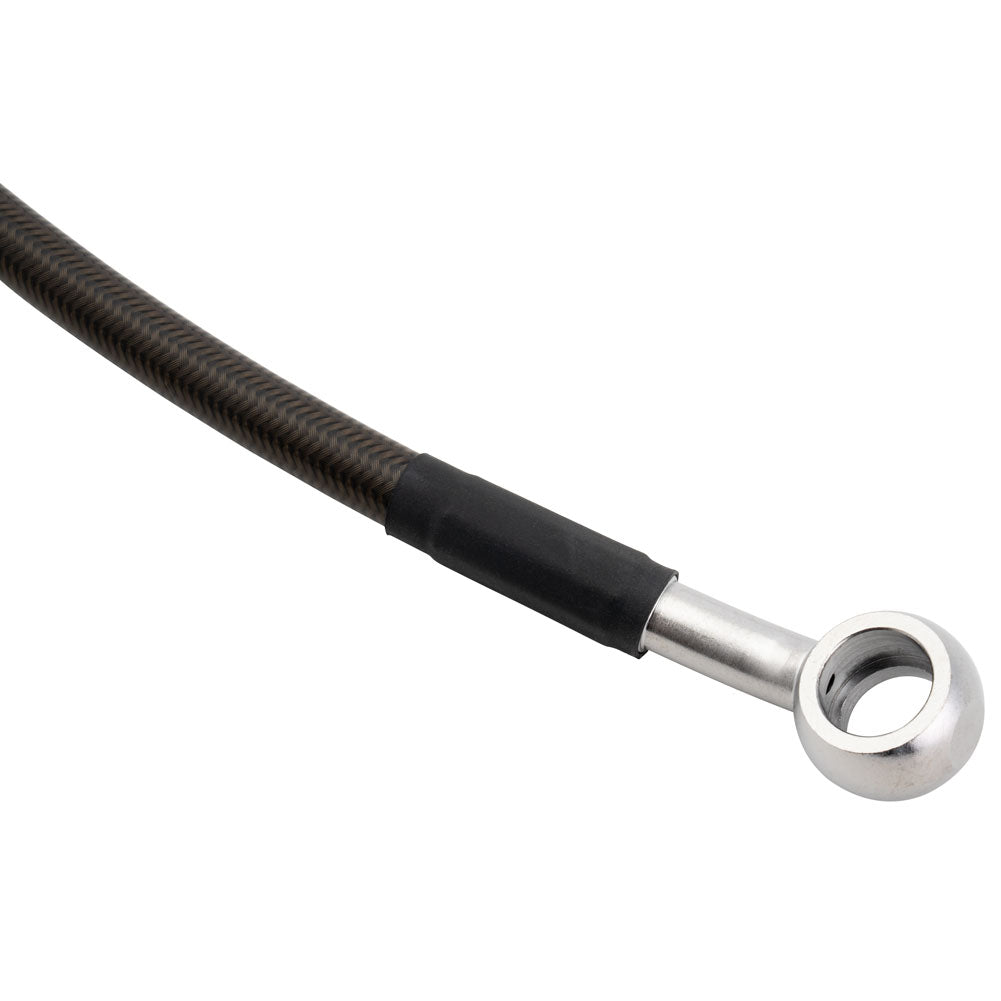 Tusk 1201540040 Front Motorcycle Steel Braided Brake Line Standard Length Black