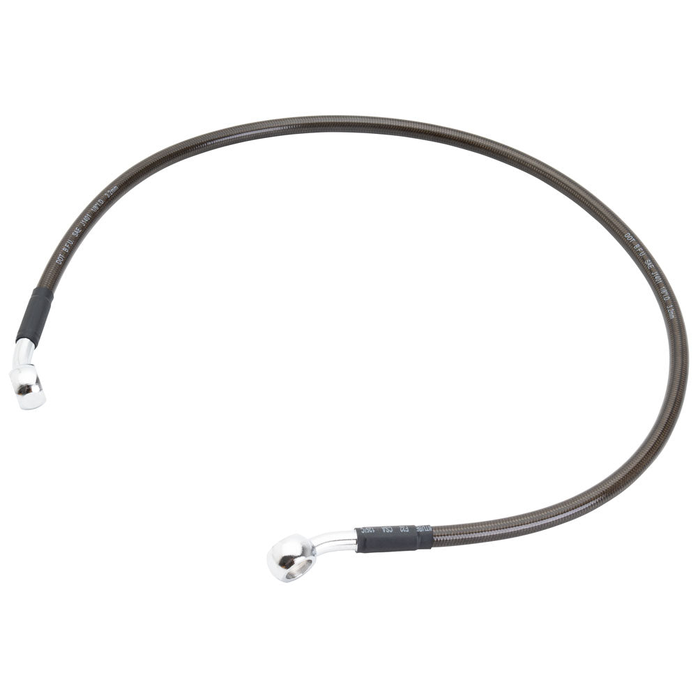 Tusk 1201560051 Rear Motorcycle Steel Braided Brake Line Standard Length Black