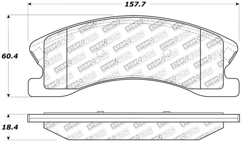Stoptech 309.0945 Sport Brake Pads w/Shims and Hardware - Front