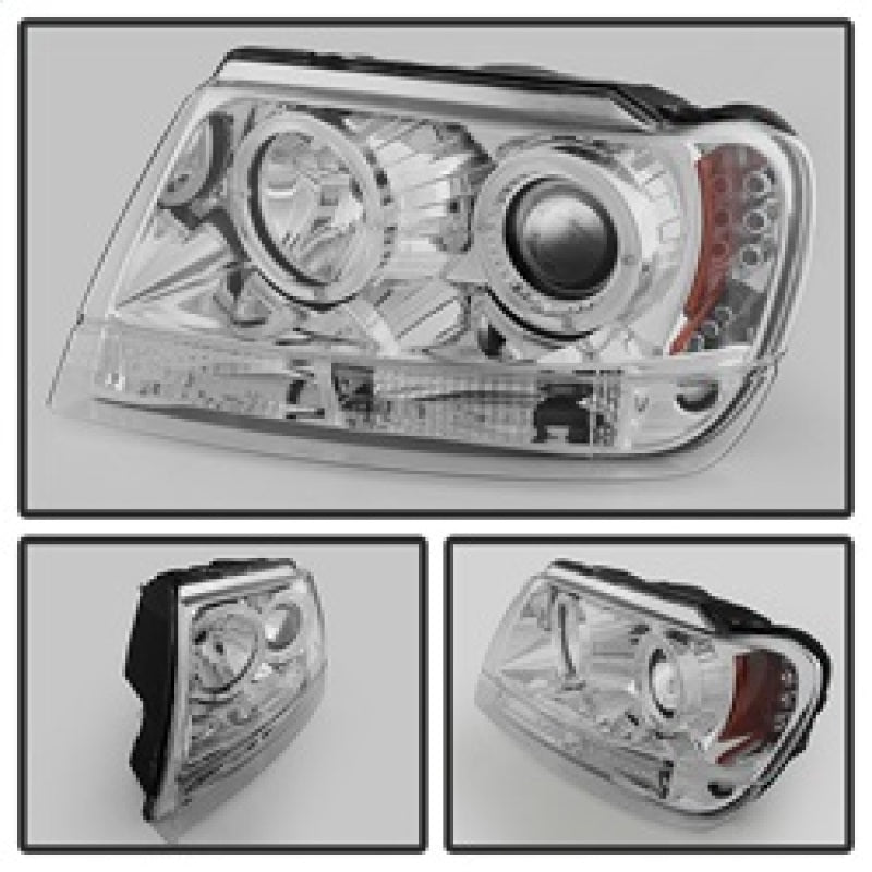 Spyder 5011152 fits Jeep 99-04 Grand Cherokee Projector Headlights LED Halo LED