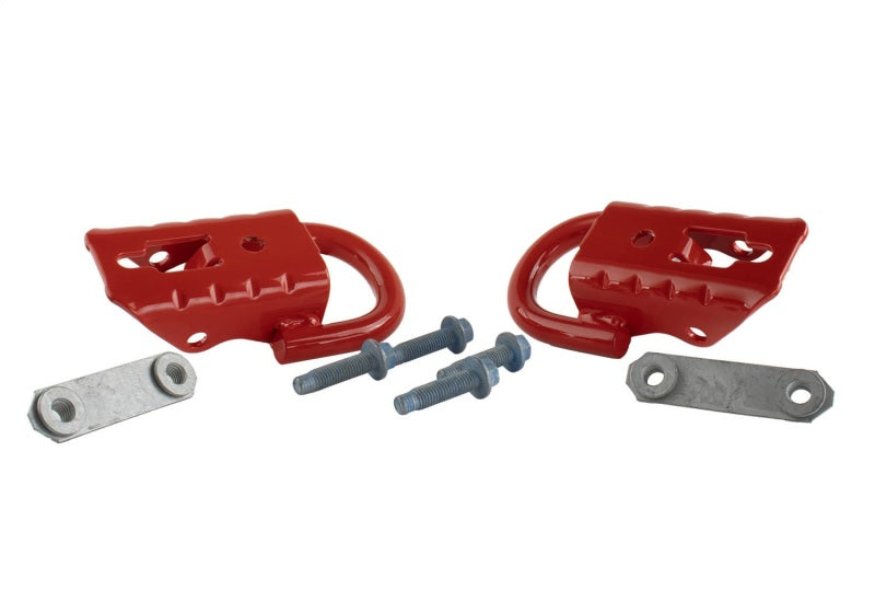 fits Ford 15-22 Racing M-18954-F15R F-150 Tow Hooks - Red (Pair)