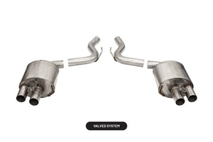 CORSA Performance 21098 Corsa 2015-2020 fits Ford Mustang GT350/R 5.2L V8 Dual Rear Axle-Back- Stainless Dual Rear Exit