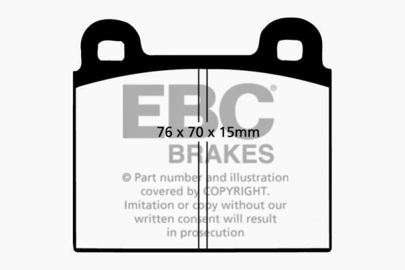 EBC DP2103 fits Alfa Romeo 68-72 1750 1.75 Greenstuff Front Brake Pads