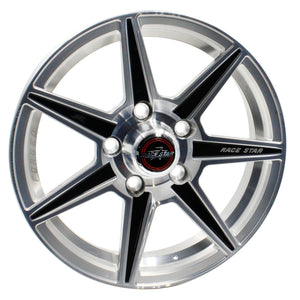 Race Star 72-53747172M 72 ValStar 15x3.75 / 5x4.75BC / 1.75BS / 3.072in CB / Machined w/Black Accents Wheel