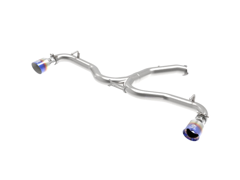 AFE 49-37002-1L  3-2.5in 304SS Axle-Back Exh Sys w/Blue Flame Tip 2018 fits Hyu