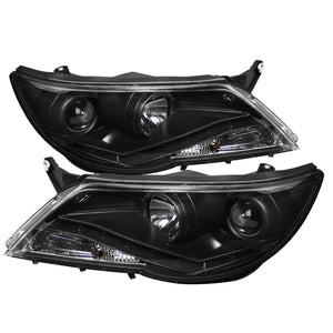 Spyder 5042651 fits Volkswagen 09-11 Tiguan Projector Headlights DRL Black High