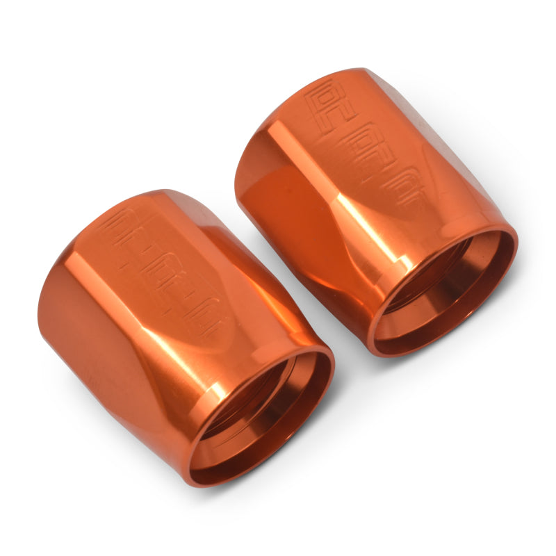 Russell 615534 Performance 2-Piece -8 AN Anodized Full Flow Swivel Hose End Sockets (Qty 2) - Orange