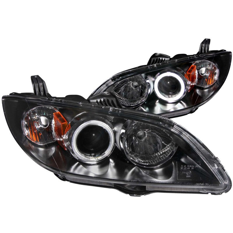 ANZO 121228 2008 fits Mazda 04-20 3 Projector Headlights w/ Halo Black (CCFL)