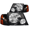 ANZO 111071 2005 fits Ford 02-20 Explorer Crystal Headlights Black w/ Corner Lights 2pc