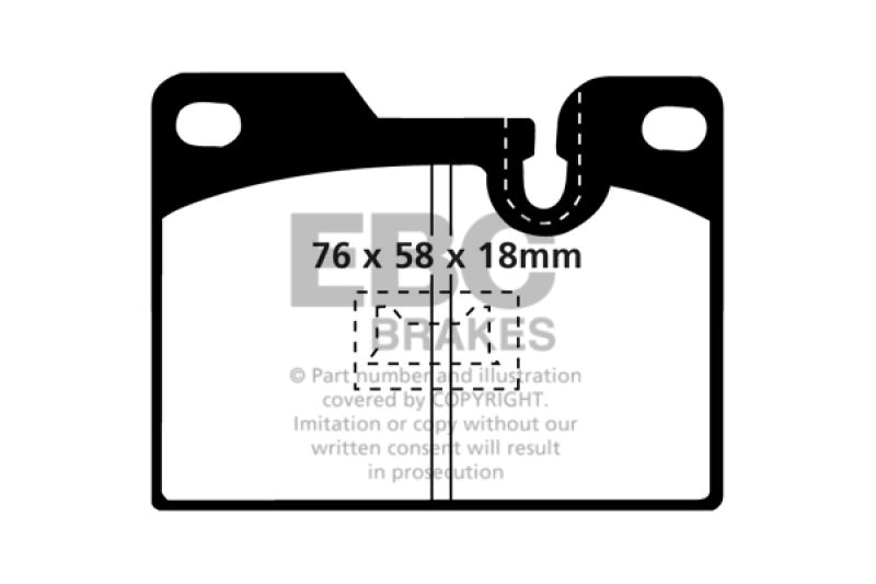 EBC DP2346 fits Porsche 79-88 924 2.0 Turbo Greenstuff Rear Brake Pads