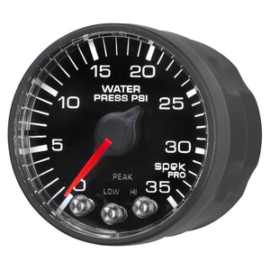 AutoMeter P343328 Autometer Spek-Pro 52.4mm 0-35 PSI Digital Stepper Motor Water Pressue Gauge