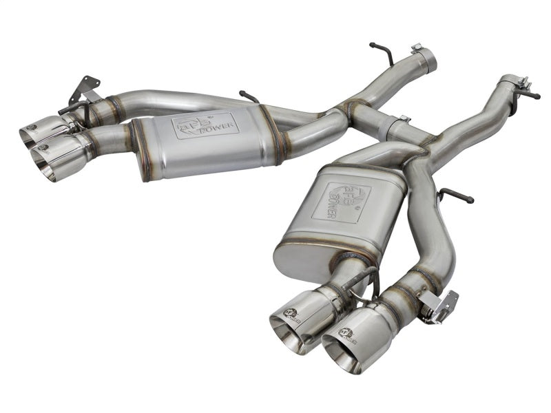 AFE 49-34068-P rce XP 3in 304 SS Axle-Back Dual Exhaust (NPP) w/ Polished Tips