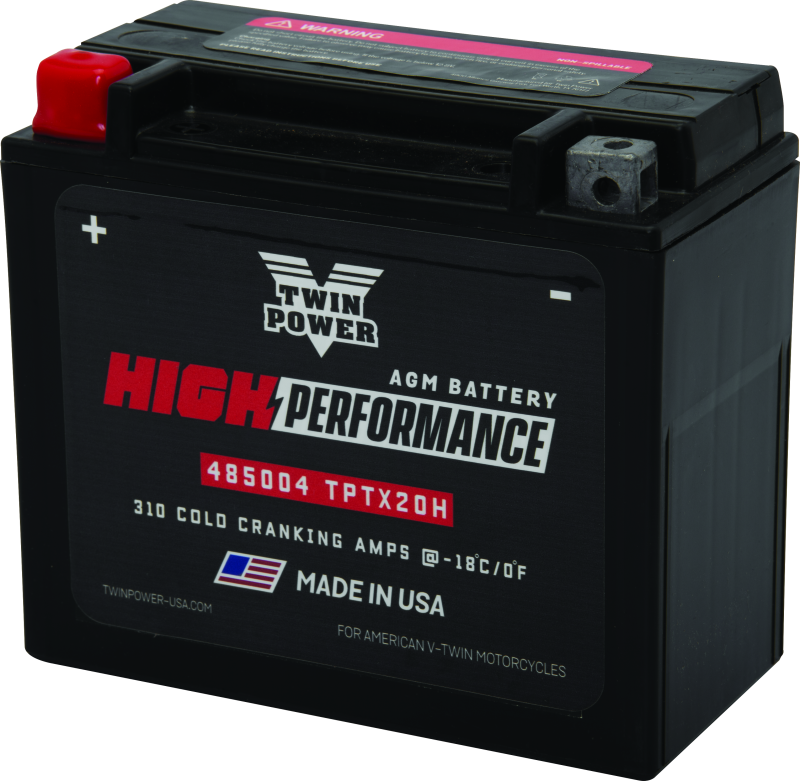 Twin Power YTX-20H fits  High Performance Battery Replaces H-D 65991-82B Made in