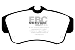 EBC DP21357 00-11 fits Chrysler PT Cruiser 2.4 Greenstuff Front Brake Pads