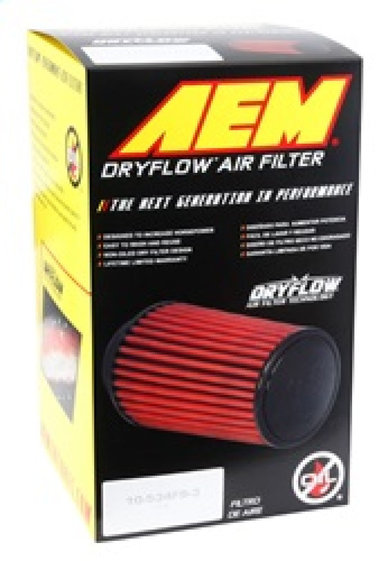 AEM 21-203D-XK DryFlow Air Filter - Round Tapered 5in Top OD x 6 Base OD x 5.563in H x 3in Flange ID