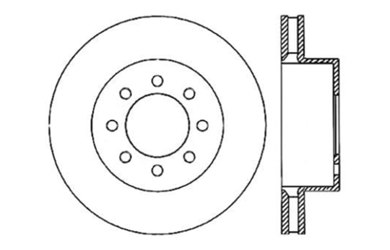 Stoptech 127.65112R Slotted & Drilled Sport Brake Rotor