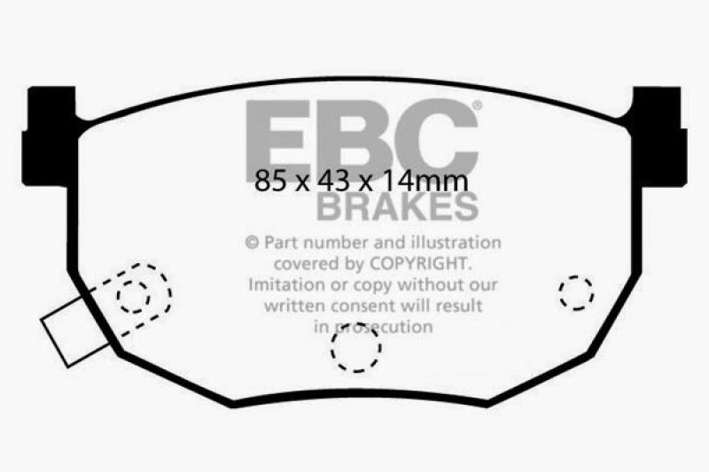 EBC DP2528 fits Hyundai 99-01 Elantra 2.0 Greenstuff Rear Brake Pads